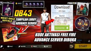 SUDAH DIBUKA‼️CARA DOWNLOAD ADVANCE SERVER FF 2024  KODE AKTIVASI FREE FIRE ADVANCE SERVERDLL [upl. by Urbas113]