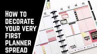 How to Decorate Your Very First Planner Spread [upl. by Azila173]