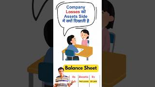 Why losses are shown in Assets side of Balance Sheet accounting balancesheet journalentries [upl. by Sedda]