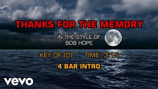 Bob Hope  Thanks For The Memory Karaoke [upl. by Minnie431]