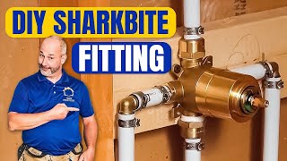 DIY How To Install Copper To Pex  Shower and Bath Plumbing [upl. by Aivekahs]