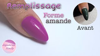 REMPLISSAGE ONGLE EN GEL forme amande [upl. by Odlanra]