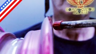 How to lace a motorcycle wheel  DIY spoke lacing tutorial  ep10  Roma Custom Bike [upl. by Anihs]