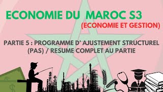 Economie Du Maroc S3  Le programme dajustument structurel PAS résume au partie [upl. by Izogn]