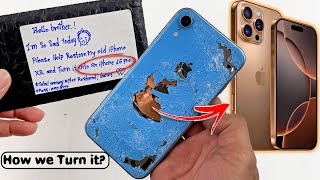 How I TURN Destroyed iPhone XR INTO BRAND NEW iPhone 16 Pro [upl. by Darwin154]