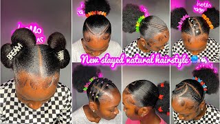 🎀🫧💕𝐂𝐮𝐭𝐞 𝐚𝐧𝐝 𝐄𝐚𝐬𝐲 NATURAL 𝐡𝐚𝐢𝐫𝐬𝐭𝐲𝐥𝐞𝐬  slayed Pinterest hairstyles  slayed edges 🎀🫧🌸 [upl. by Trinl]