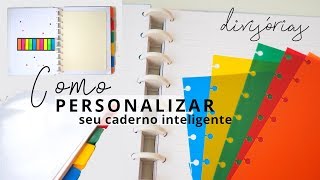 Como personalizar seu caderno inteligente l Divisórias e folhas [upl. by Nannah]