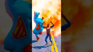 GTA V HOLY COW SAVING SPIDER MAN shorts  TrenX [upl. by Samoht488]