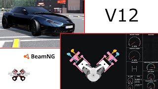 V12  Beamng  Engine Simulator  AngeTheGreat [upl. by Ginder]