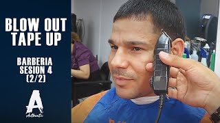 David Marulanda explica barberia sesion 4 22 blow out tape up [upl. by Nireil]