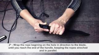 How to Wrap a Knife with Kevlar Paracord  Step by Step [upl. by Adlig261]