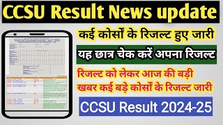 CCSU result news update today  ccsu result 2024  CCSU result update today  ccsu news update today [upl. by Maryellen]