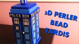 3D Perler Bead Tardis With thread for details [upl. by Lambart758]