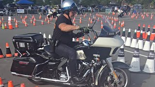 Robert Grimsley showing complete and total control practicing the slow ride on his Road Glide Police [upl. by Sol]