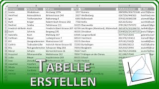 TABELLE erstellen Sortierung Überschriften Tabel  Excel Grundlagen Tutorial amp Anleitung [upl. by Gretel]