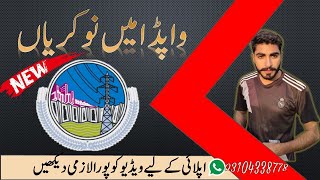 WAPDA ma Nokriyan Jobs  Pakistan New job in Wapda  Today Pak job Alert [upl. by Eilyr]