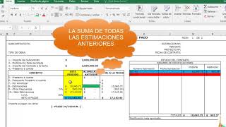 COMO HACER UNA ESTIMACION Estimaciones de Obra  FORMATO DE EXCEL [upl. by Flemings546]