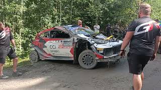 Kalle Rovanperä crashed car Rally Finland 2024 SS19 [upl. by Llerrit108]