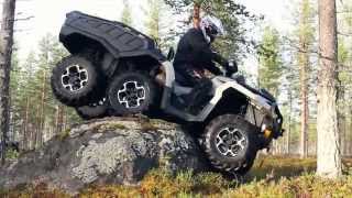 Koeajossa CanAm Outlander 6x6 Teknavi 2013 [upl. by Nosnevets]