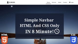 How To Create A Navbar Using HTML And CSS  Website Header Design Tutorial [upl. by Yniattirb]