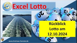 Was brachte die Vorhersage vom 12102024 also von letzter Woche  Excel Lotto  Andreas Ganster [upl. by Ateekan]