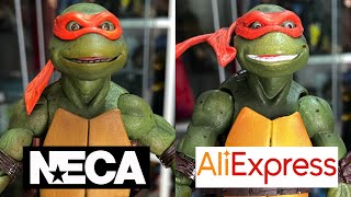 TORTUGAS NINJA ORIGINALES NECA VS BOOTLEGS ALIEXPRESS [upl. by Ynaffik198]