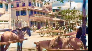 Paramaribo Suriname rond 1930  1940 in kleur Colorized with AI from Google 2022 [upl. by Edris]