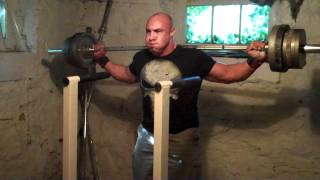 Standing Press Behind the Neck 225x1 [upl. by Evangelina]