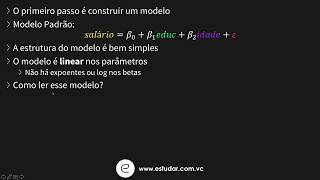 Econometria  Regressão Linear Múltipla  Primeiro Passo [upl. by Aidni]