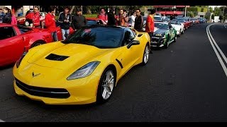 50 corvettes en reforma y el nuevo C7  Ride Club corvette mexico [upl. by Rats]