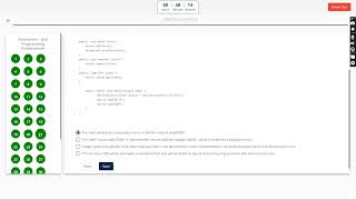 Infosys Springboard Assessment  Java Programming Fundamentals Answer [upl. by Eugnimod]