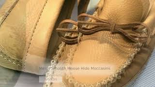 Mens Smooth Moose Hide Moccasins [upl. by Alphonso]