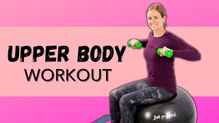 Upper Body Exercise Ball Workout Workout with Jordan [upl. by Alcot]