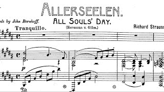 Allerseelen B major Richard Strauss Piano Accompaniment [upl. by Yovonnda323]