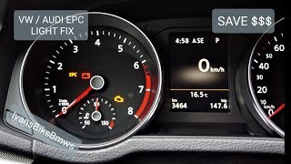 How To Fix EPC Light On Volkswagen VW  Audi And Save [upl. by Htebzile974]