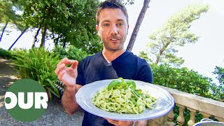 Pesto Pasta On The Stunning Ligurian Coast  Ginos Italian Escape E10  Our Taste [upl. by Lierbag]