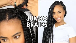 How to  Jumbo Box Braids Tutorial [upl. by Weismann]