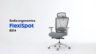 FlexiSpot  Scopri il comfort professionale  Sedia ergonomica BS14 [upl. by Yaner]