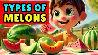 Types of Melons Song  Fun Melons for Kids Poem [upl. by Leveridge]