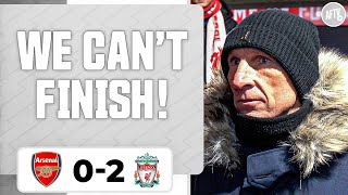 We Can’t Finish Lee Judges  Arsenal 02 Liverpool [upl. by Fawnia]