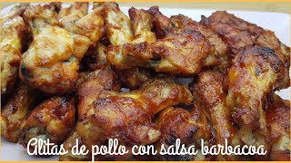 ALITAS DE POLLO con SALSA BARBACOA CASERA al HORNO [upl. by Soble]