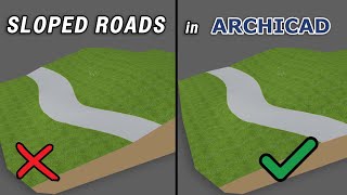 Sloped Roads in Archicad Tutorial [upl. by Estrin860]