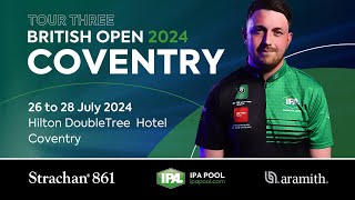 IPA Pool Tour 3 UK Open 2024  Coventry  Main Table  DAY 2 [upl. by Atalaya576]