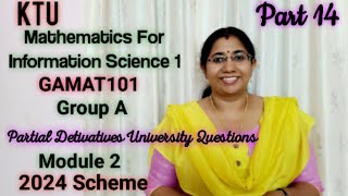 Partial Derivatives Problems Mathematics for Information Science1GAMAT101 GroupAS1 KTU  Part14 [upl. by Frye]