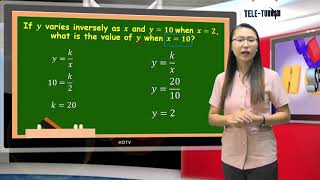 Grade 9 Math Inverse Variation Part 2 Q2 W2 [upl. by Nerraj]