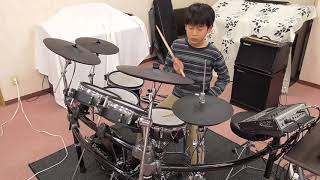 背中越しのチャンス 亀と山p 【Vdrums（ドラム）】12歳 [upl. by Georgeanne]