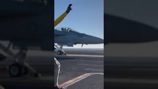 FA18 Hornet Launches from the USS Abraham Lincoln usnavy militaryaircraft f18 [upl. by Silberman125]