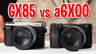 Panasonic GX85 GX80 vs Sony a6300 a6400 a6500 [upl. by Belicia]