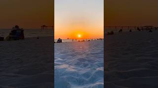 Can you spot the green flash Sunset Okaloosa Island Florida sunset beachlife emeraldcoast [upl. by Inwat]