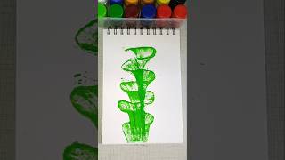 Beautiful Thread Painting Idea💚Creative Thread Artshortsfeed art threadart painting creative [upl. by Doran]